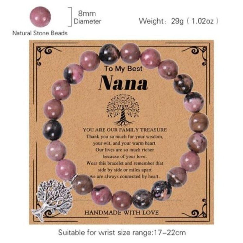 Tree of Life Pendant Beaded Bracelet